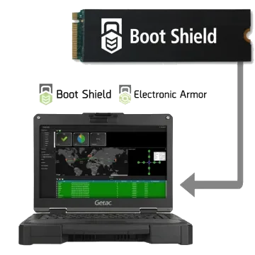 PCG RUGGED LAPTOP W/ EA + BOOT SHIELD